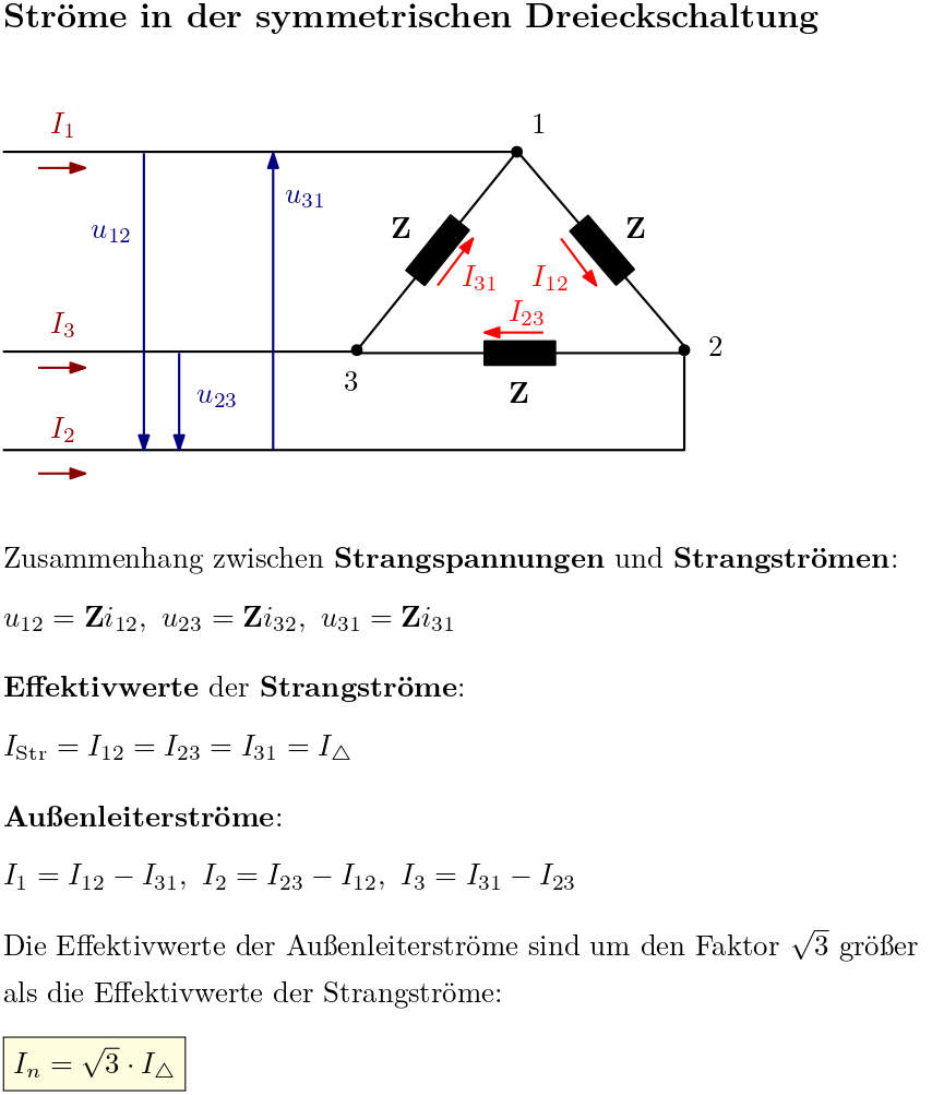 Einführung in Drehstromsysteme: Die symmetrische Dreieckschaltung